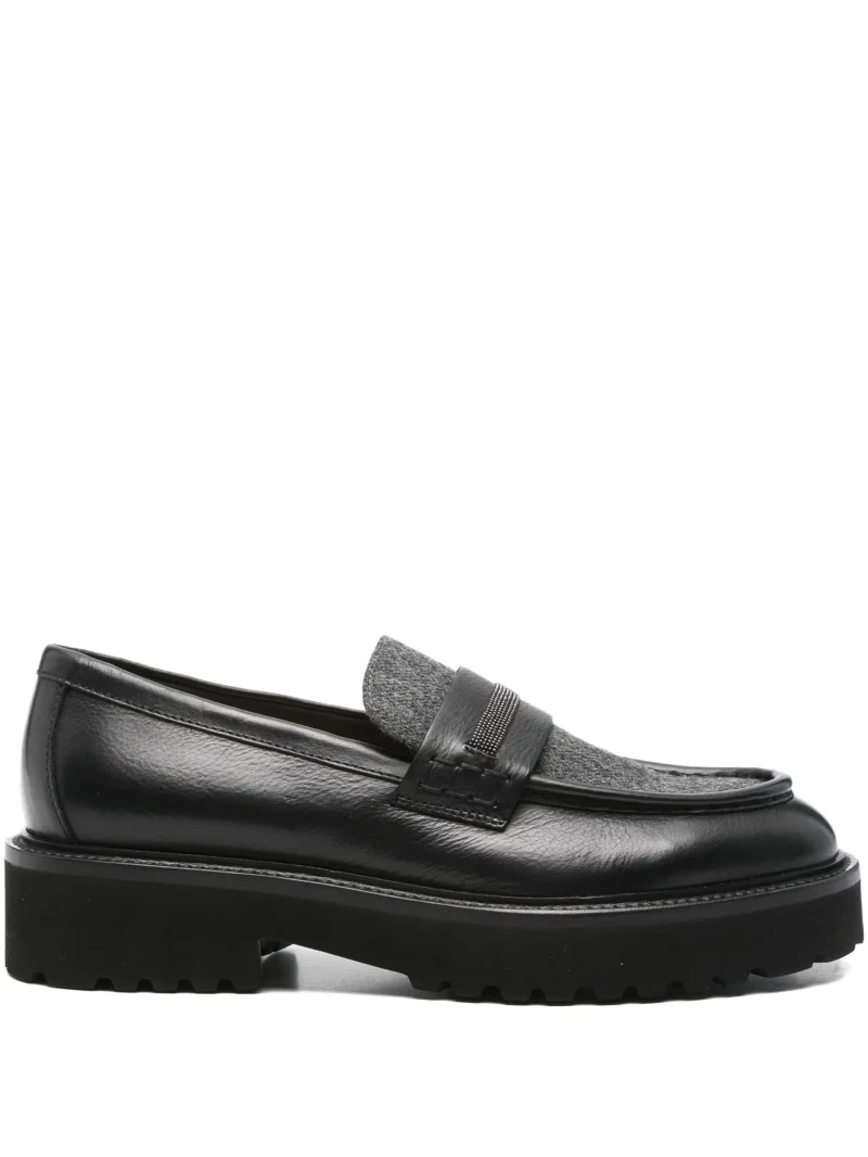 Loafers Doucal's Bermeo penny-slot negru