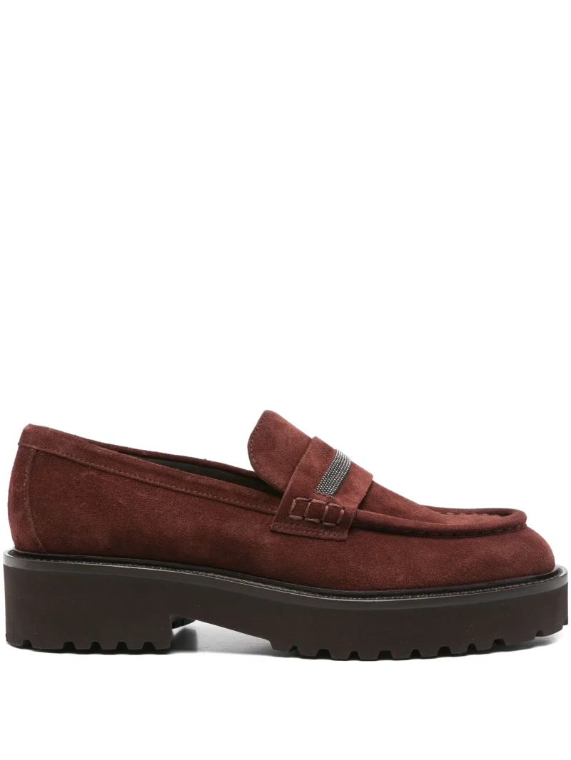 Loafers Doucal's chain-embellishment rosu