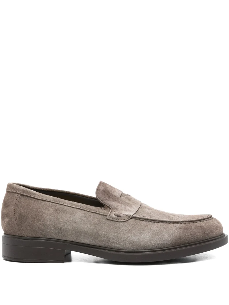 Loafers Doucal's penny-slot suede gri