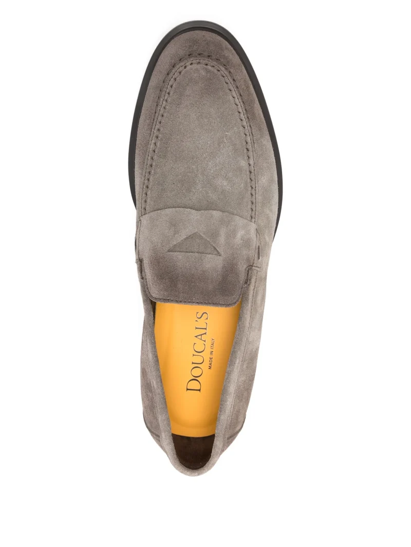 Loafers Doucal's penny-slot suede gri - imagine 3