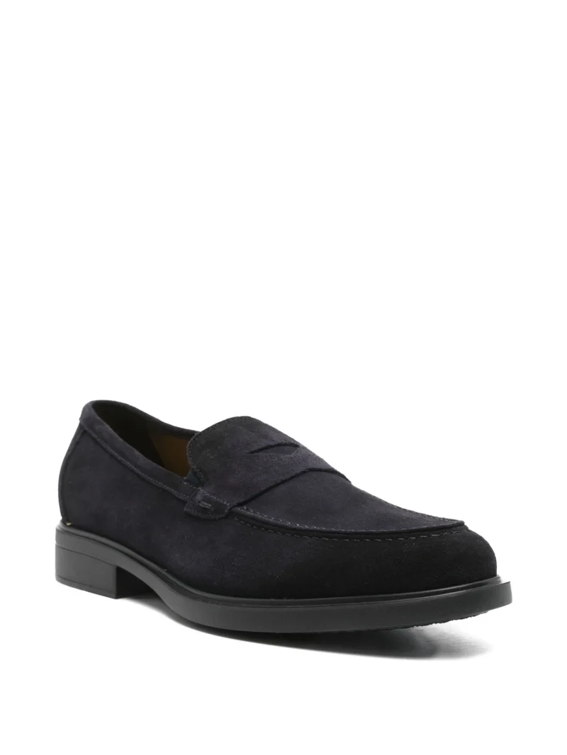 Alternative view of Loafers Doucal's penny-slot suede bleumarin