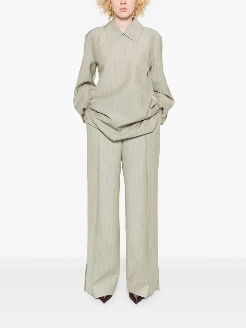 Alternative view of Pantaloni Jil Sander Pinstripe gri