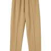Pantaloni Jil Sander elasticated-waist tapered bej