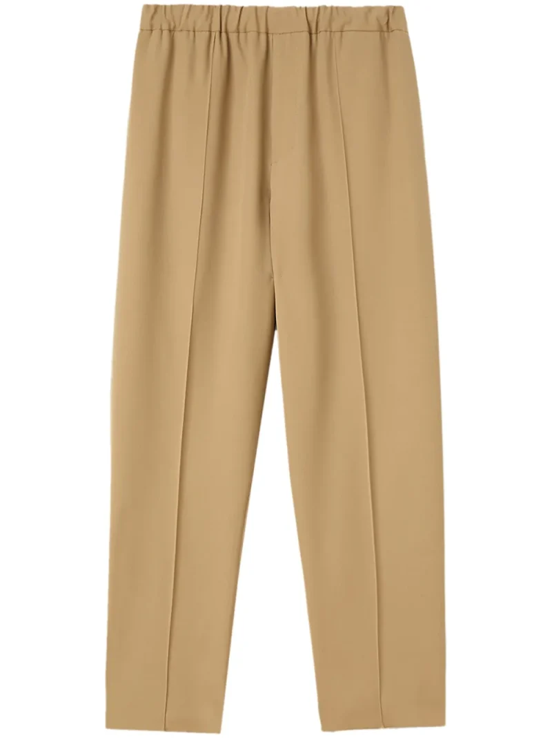 Pantaloni Jil Sander elasticated-waist tapered bej