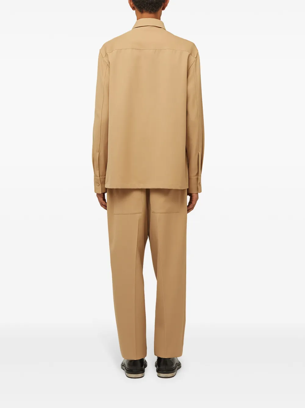 Pantaloni Jil Sander elasticated-waist tapered bej - imagine 6