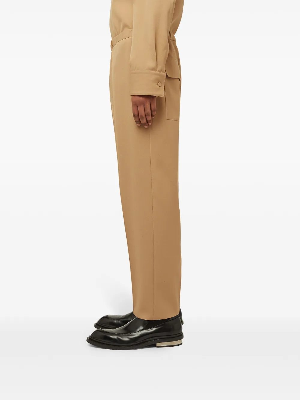 Pantaloni Jil Sander elasticated-waist tapered bej - imagine 5