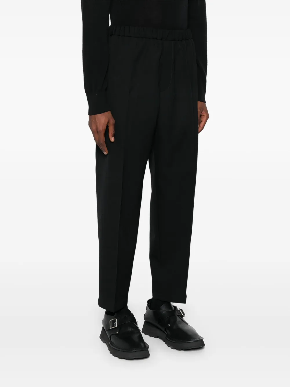 Pantaloni Jil Sander tapered negru - imagine 5