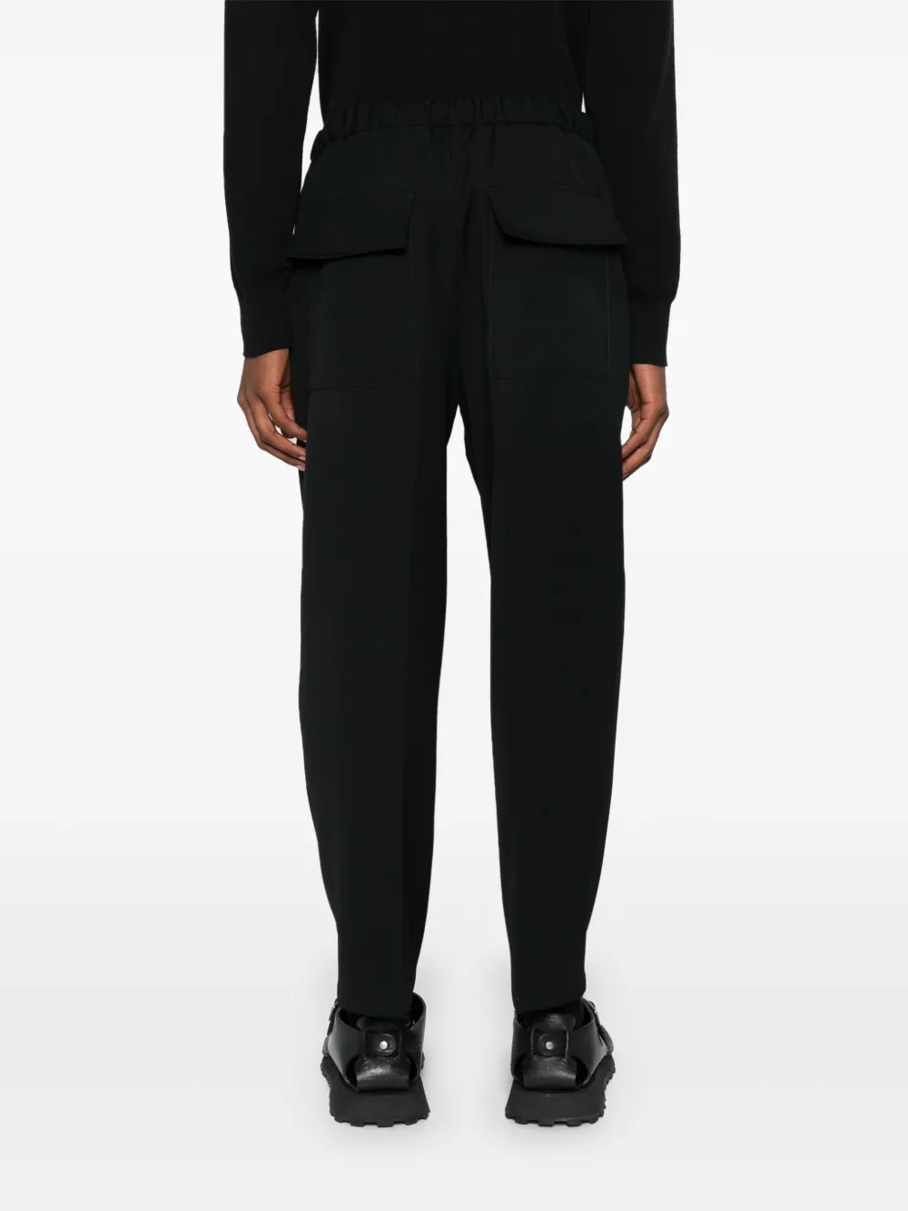 Pantaloni Jil Sander tapered negru - imagine 4