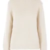 Pulover Jil Sander long-sleeves ecru