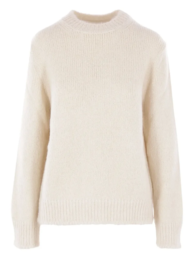 Pulover Jil Sander long-sleeves ecru