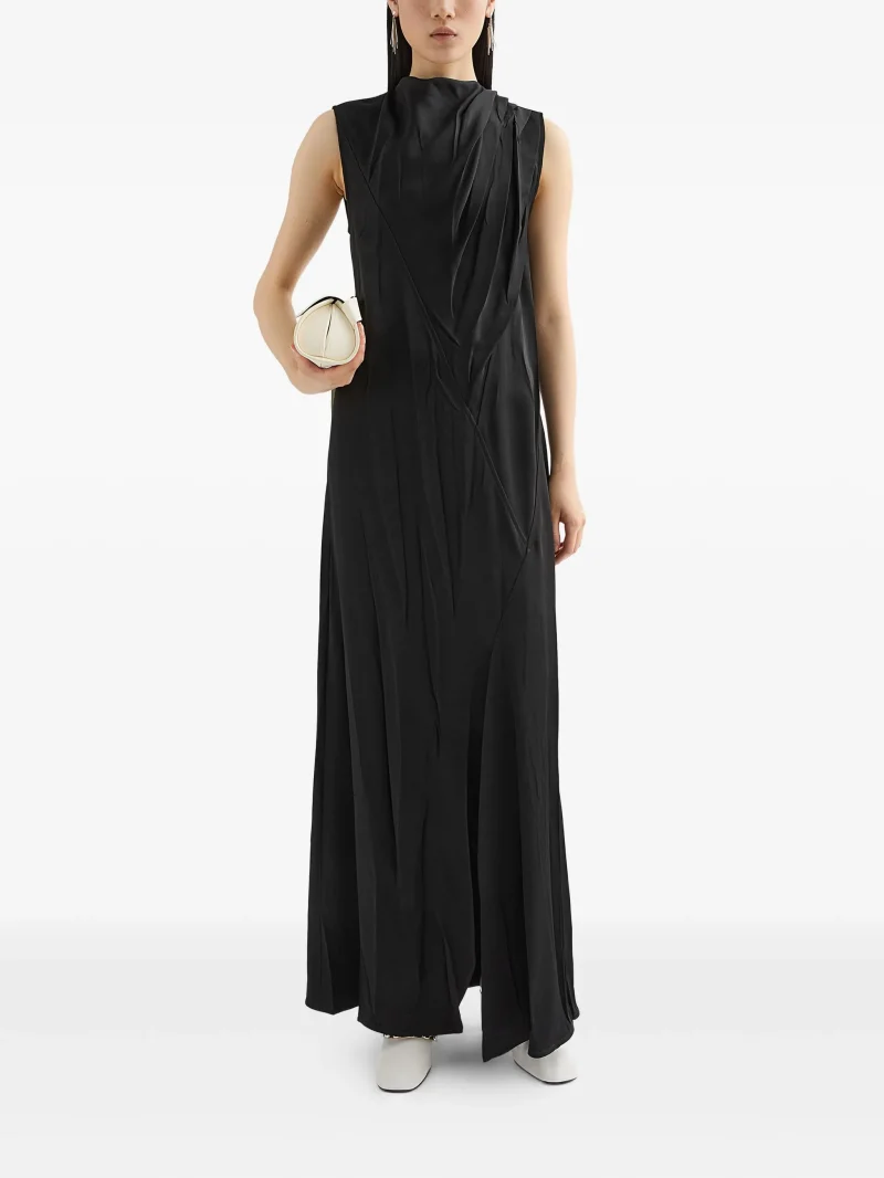 Alternative view of Rochie Jil Sander maxi Satin negru