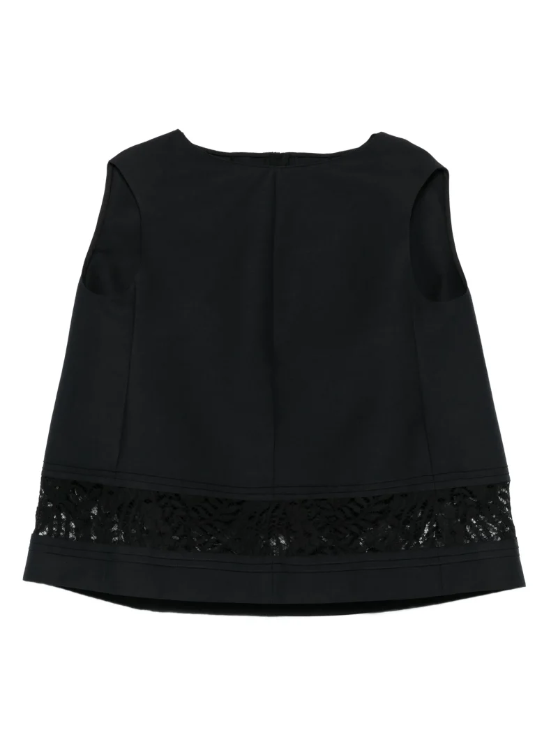Top Marni lace-insert negru