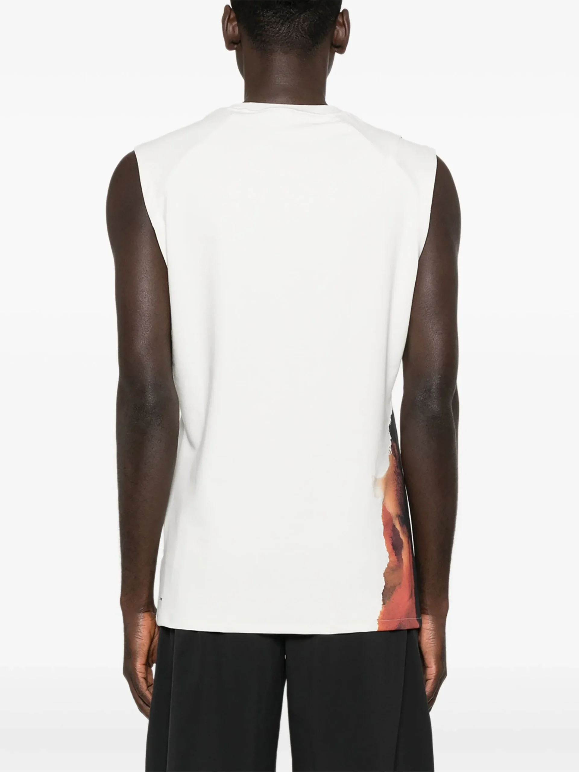 Top Y-3 abstract-print alb - imagine 4