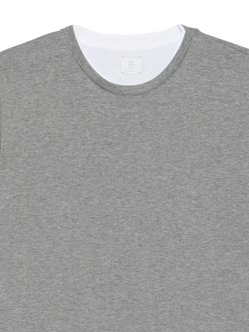 Tricou Eleventy cotton gri - imagine 3