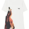 Tricou Y-3 abstract-print alb