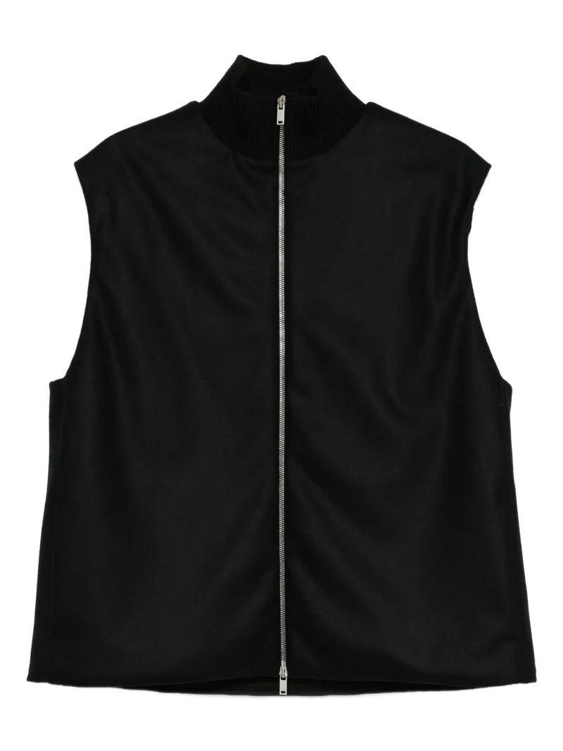 Alternative view of Vesta Jil Sander high-neck zip-front negru