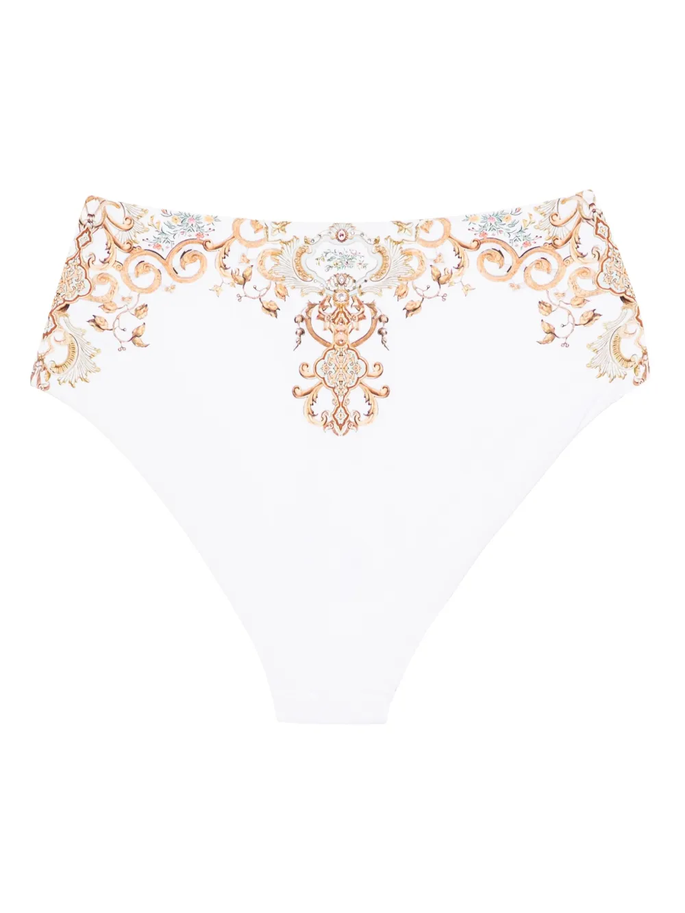 Bikini Camilla Embellished High-Waist alb - imagine 2