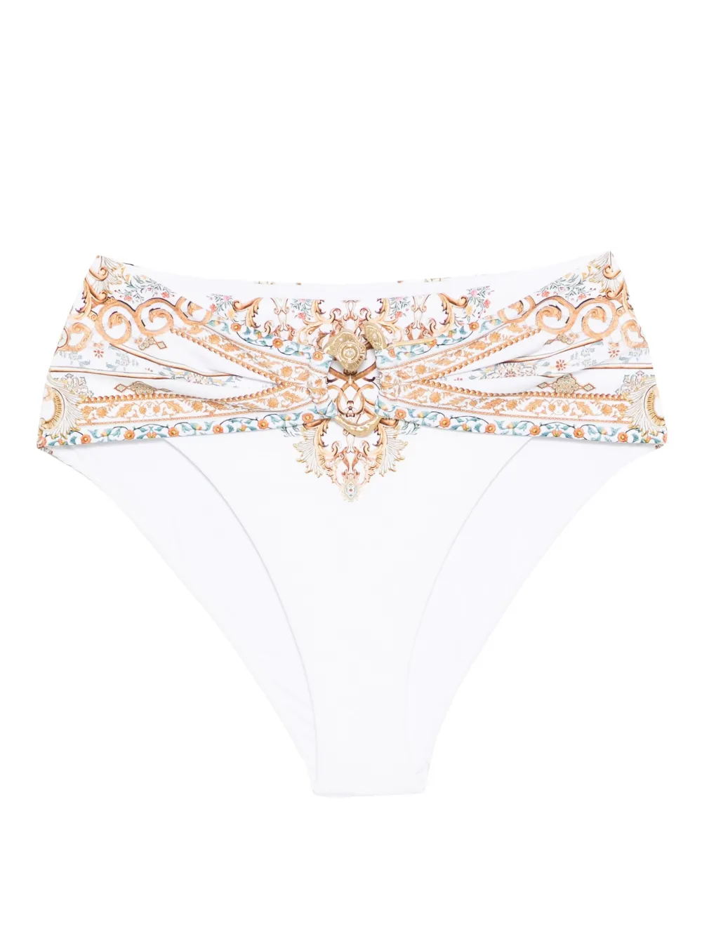 Bikini Camilla Embellished High-Waist alb