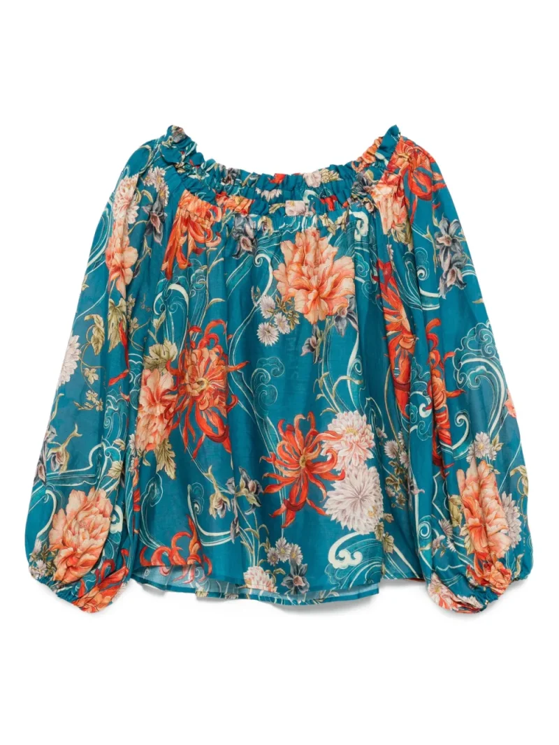 Bluza Alemais Floral-Print Off-Shoulder