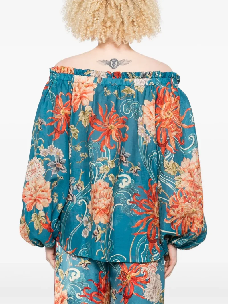 Alternative view of Bluza Alemais Floral-Print Off-Shoulder