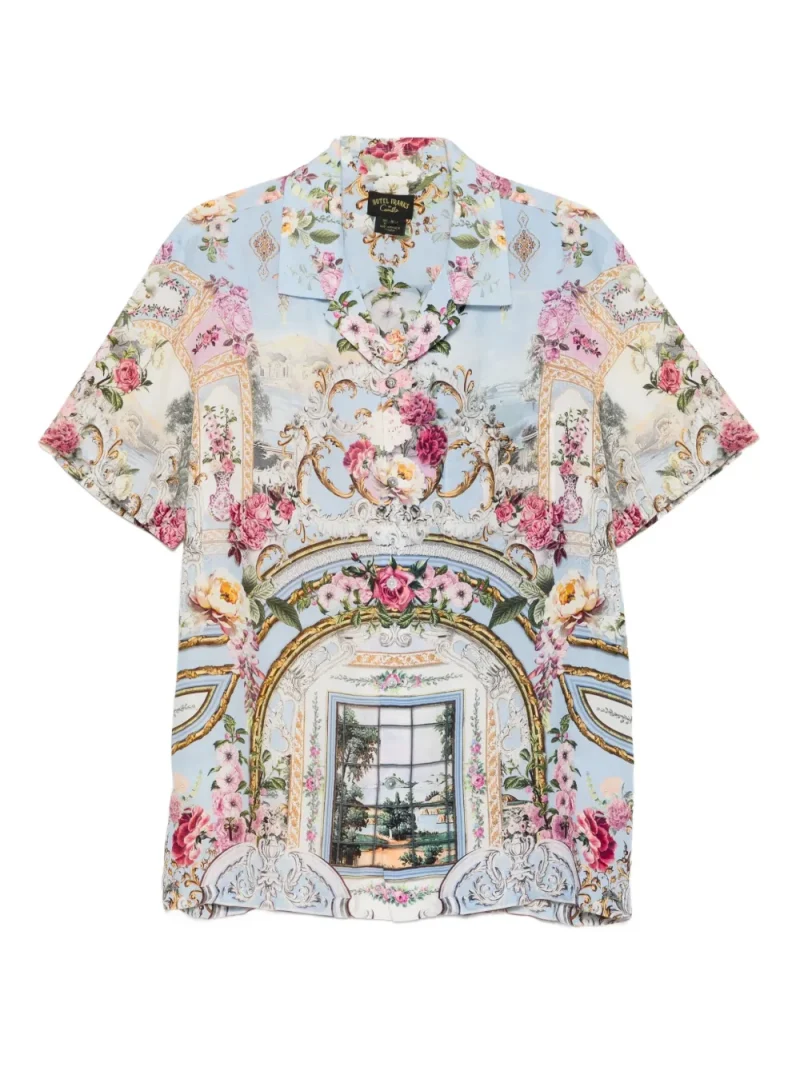 Camasa Camilla Floral Baroque-Print albastru