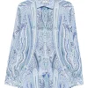 Camasa ETRO Paisley-Print albastru