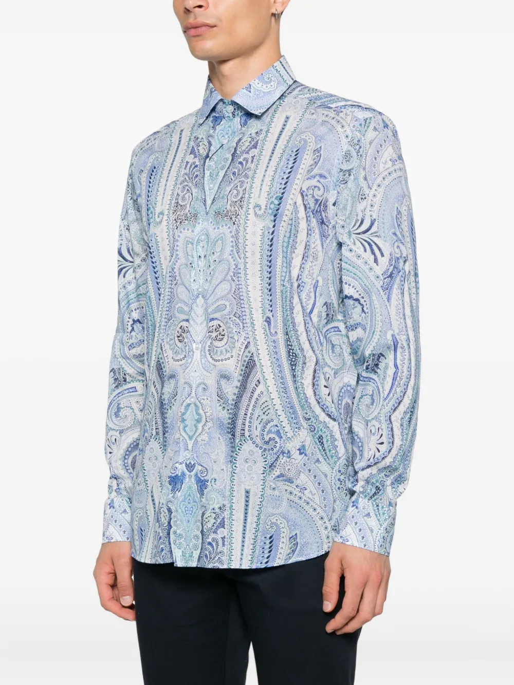 Camasa ETRO Paisley-Print albastru - imagine 3