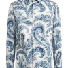 Camasa ETRO Paisley-Print Long-Sleeve albastru