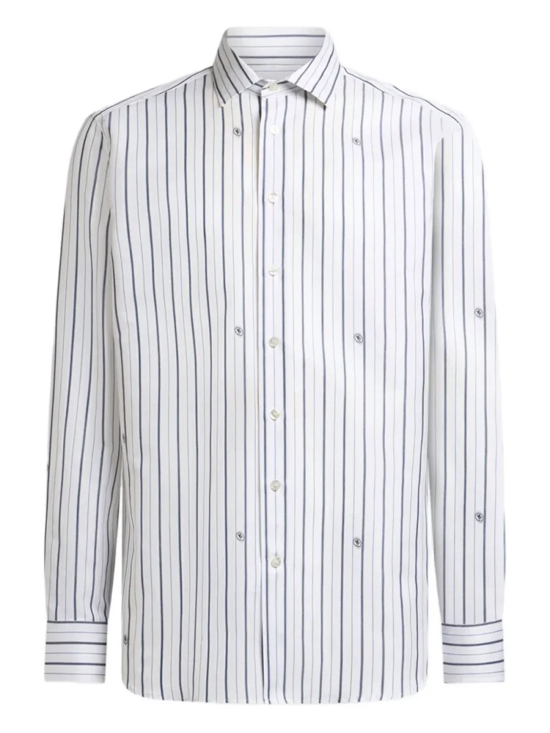 Camasa ETRO Striped Button-Up alb