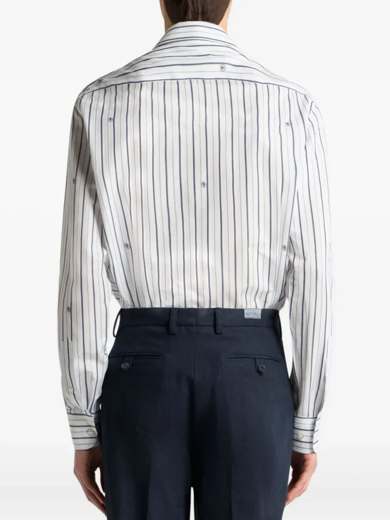 Alternative view of Camasa ETRO Striped Button-Up alb