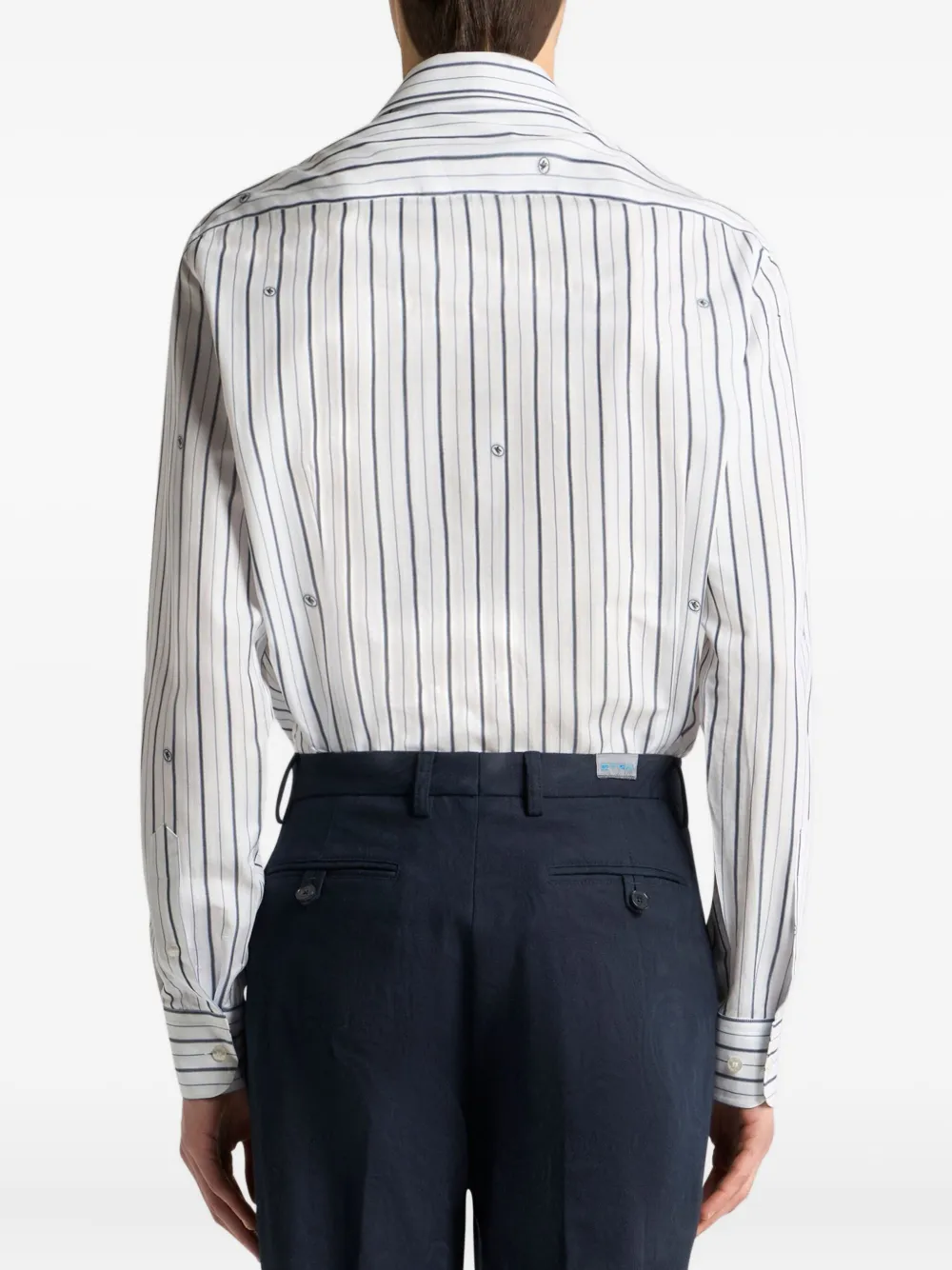 Camasa ETRO Striped Button-Up alb - imagine 2