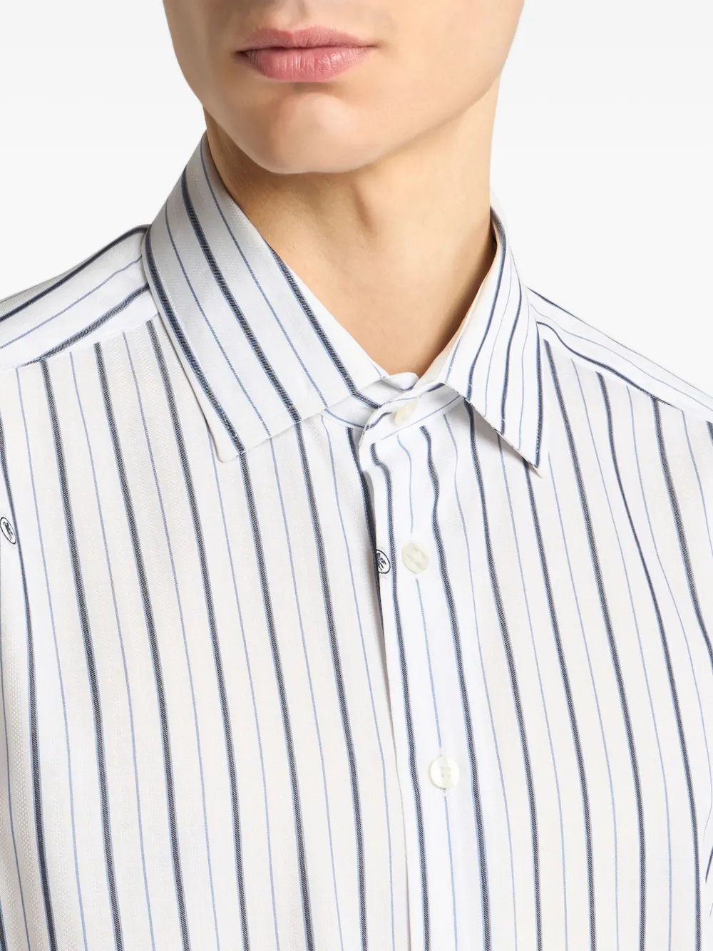 Camasa ETRO Striped Button-Up alb - imagine 4