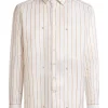 Camasa ETRO Striped Button-Up alb