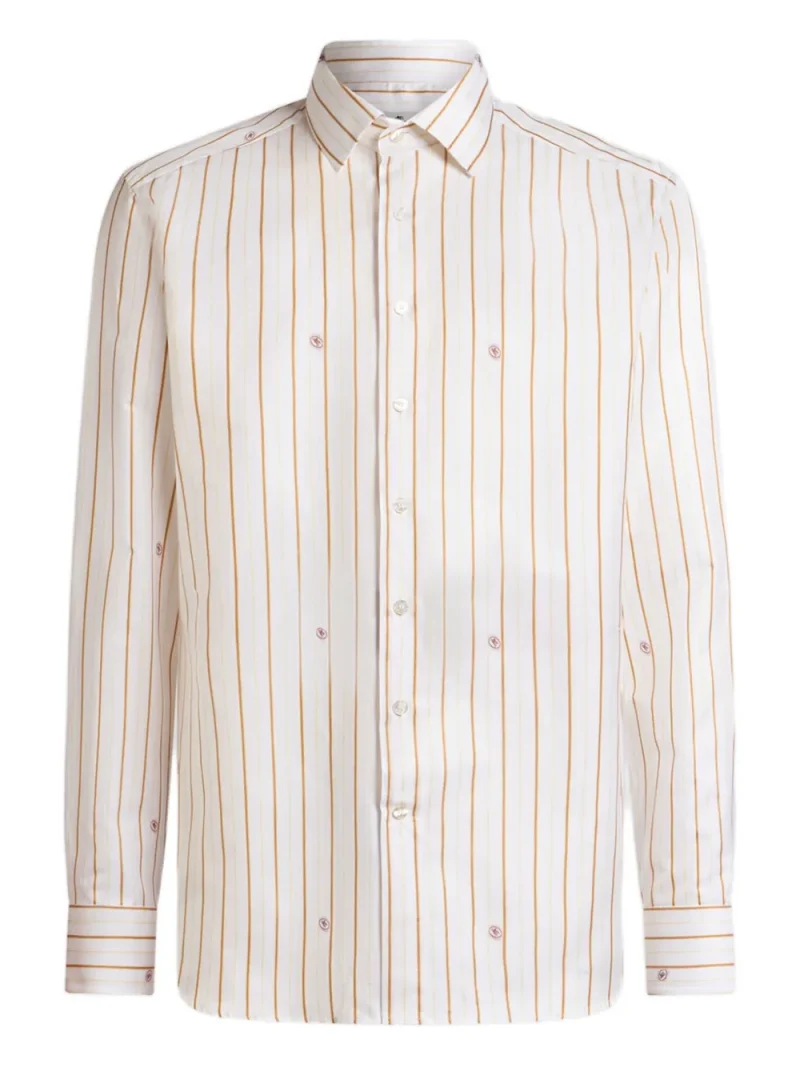 Camasa ETRO Striped Button-Up alb