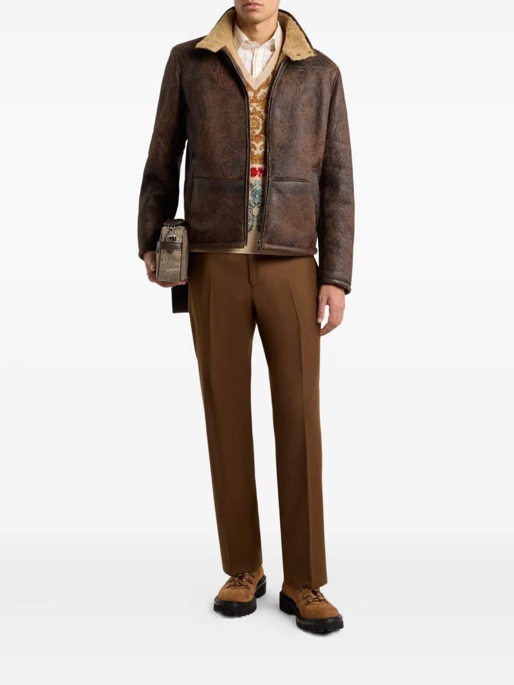 Camasa ETRO Striped Button-Up alb - imagine 4