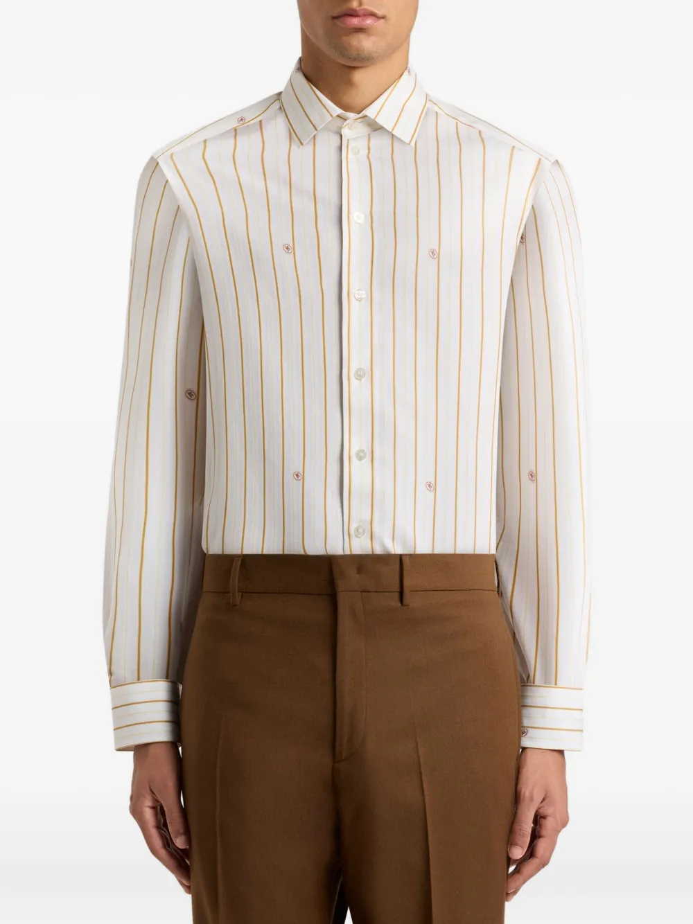 Camasa ETRO Striped Button-Up alb - imagine 3
