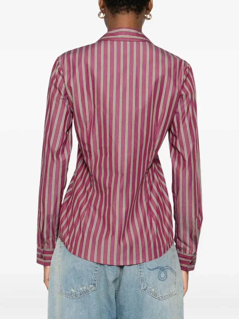 Alternative view of Camasa Etro Striped Long-Sleeve visiniu