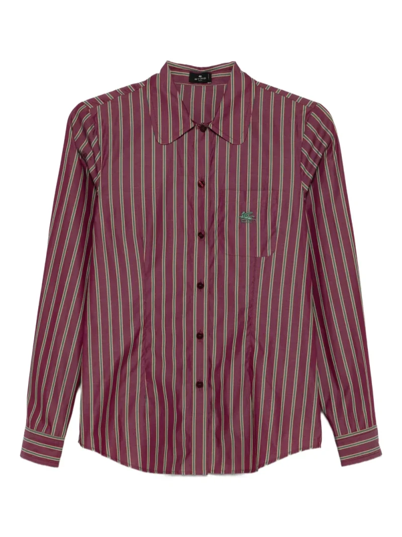 Camasa Etro Striped Long-Sleeve visiniu