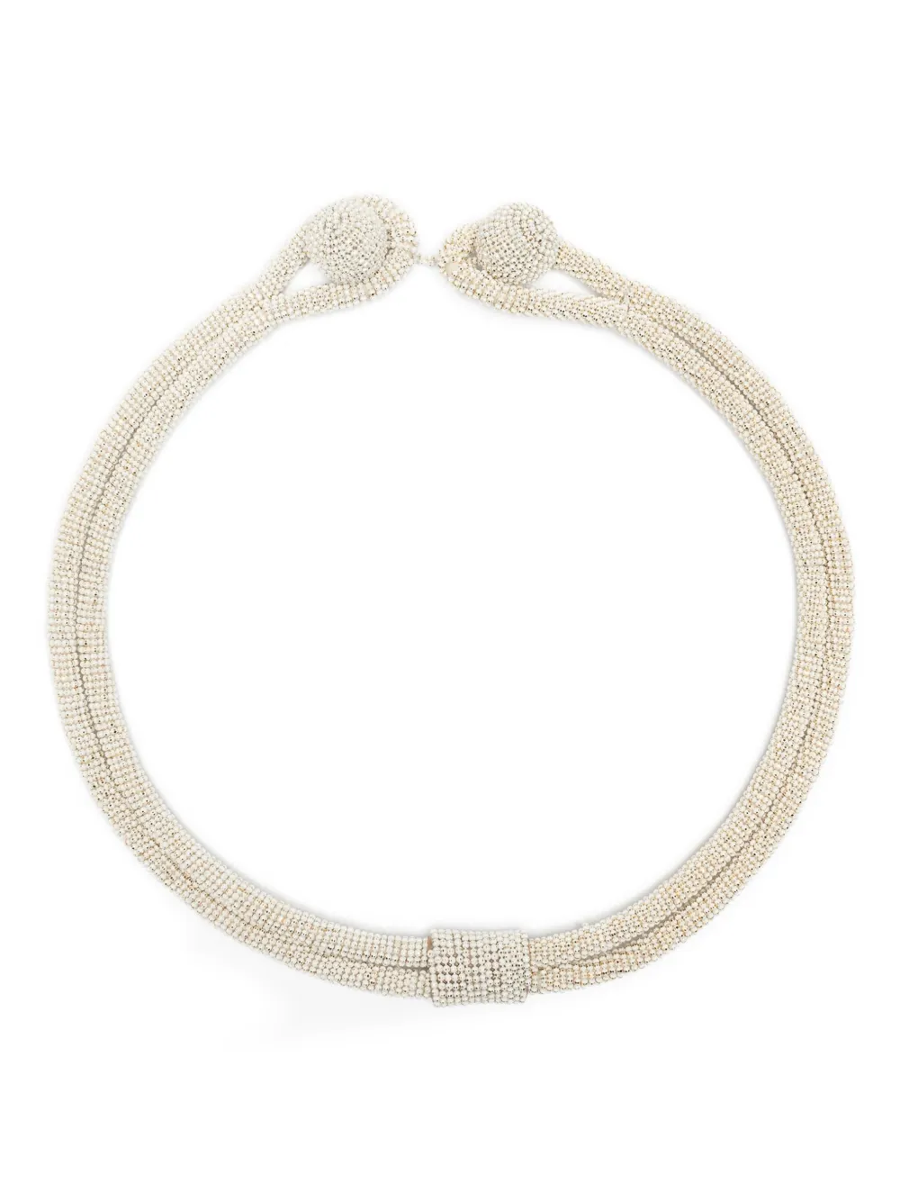 Colier Fabiana Filippi Beaded-Sphere ecru