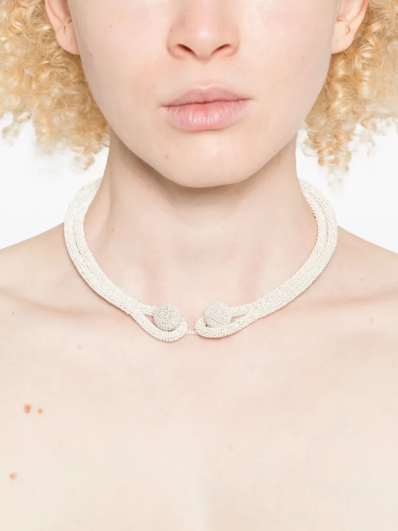Alternative view of Colier Fabiana Filippi Beaded-Sphere ecru