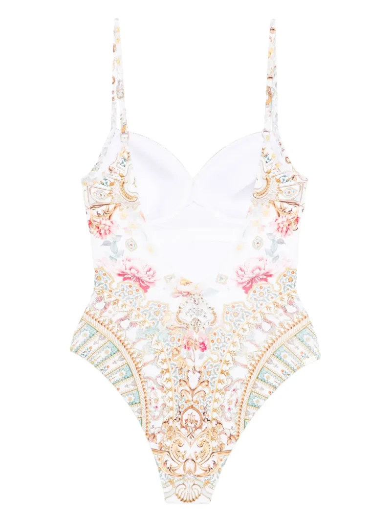 Alternative view of Costum de baie Camilla Sweetheart-Neck Embellished alb