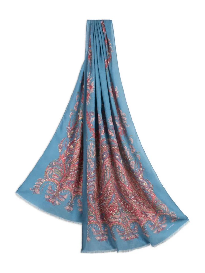 Alternative view of Esarfa Etro Paisley-Print albastru