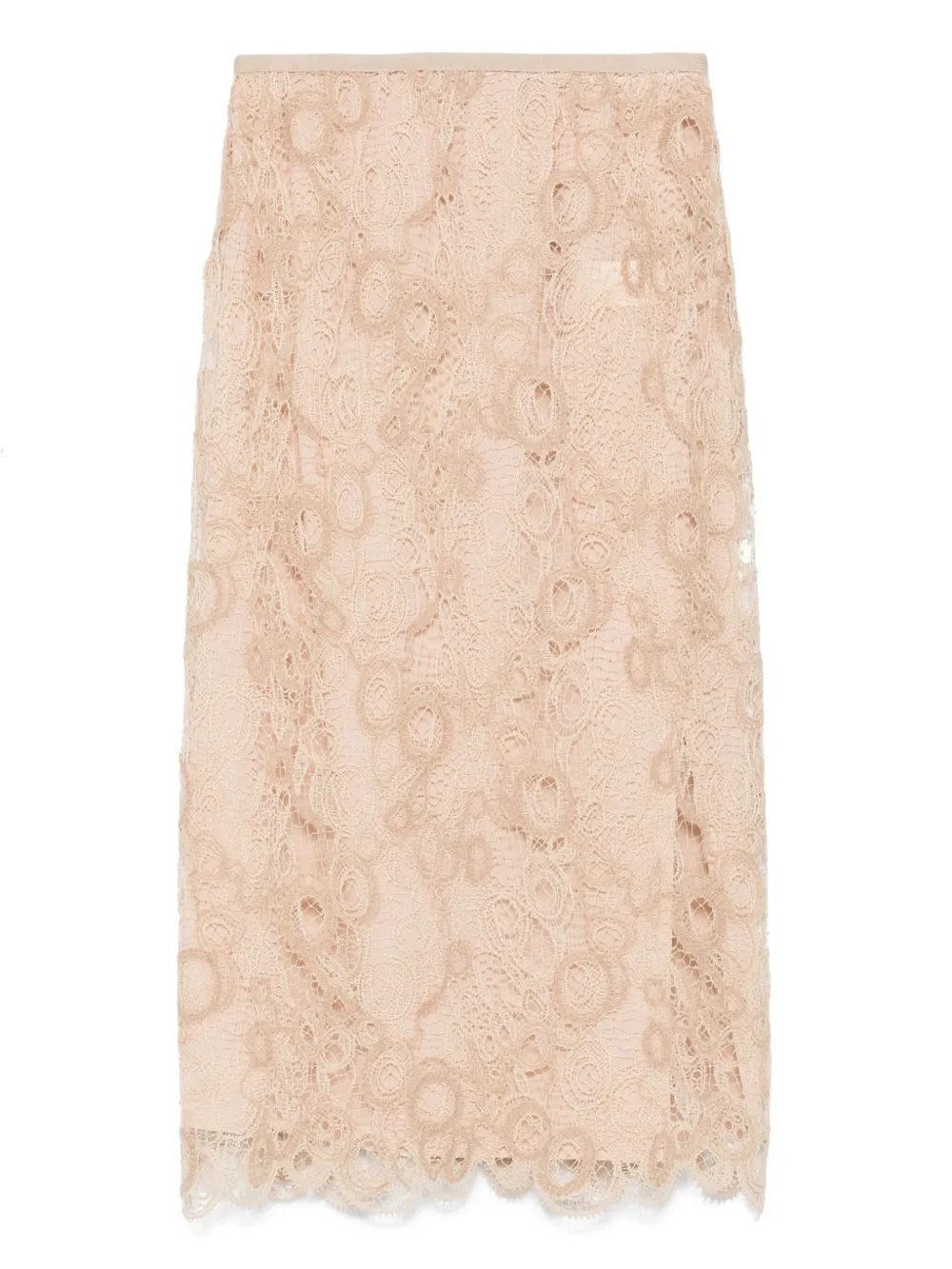 Fusta Fabiana Filippi Lace-Embellished bej