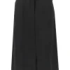 Fusta Jil Sander midi Pleated negru