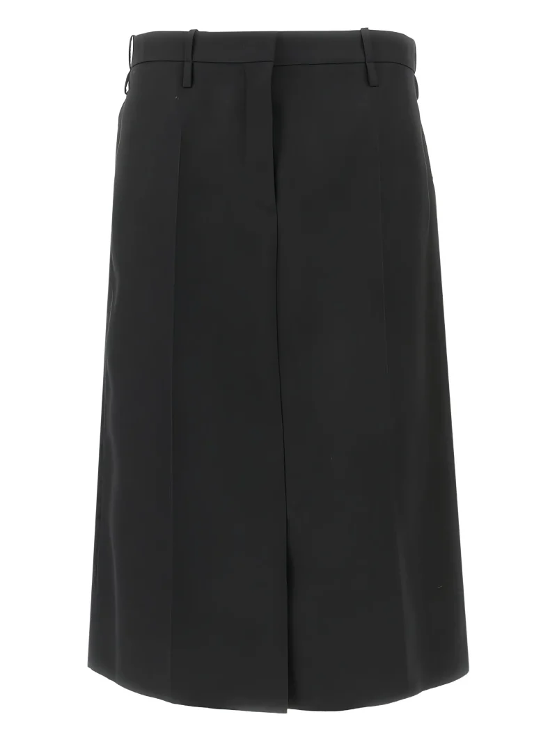 Fusta Jil Sander midi Pleated negru
