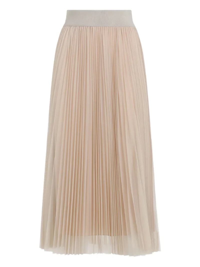 Fusta midi Fabiana Filippi Pleated bej
