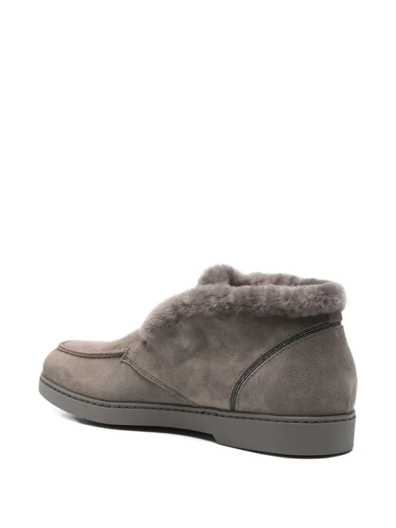 Alternative view of Ghete Doucal's Fur-Trim Suede gri