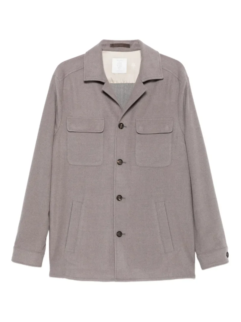 Jacheta Eleventy Button-Fastening Patch-Pocket maro