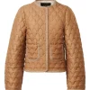 Jacheta Fabiana Filippi Quilted Single-Breasted Puffer maro