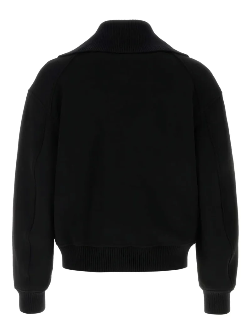 Alternative view of Jacheta Jil Sander zip-up wool bomber negru